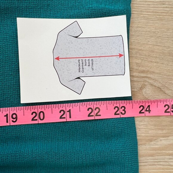 Northern Reflections Teal Cotton Knit Cardigan/Jacket Button Detail Pleats, Sz M - Picture 10 of 12